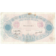 France, 500 Francs, Bleu Et Rose, 1937, E.2540, TB+, Fayette:30.38, KM:66m - 500 F 1888-1940 ''Bleu Et Rose''