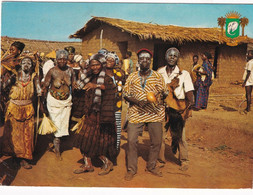 COSTA D'AVORIO - REPUBLIQUE DU COTE D'IVOIRE - CARTOLINA FG SPEDITA 1973 - REGION DE MAN FOLKLORE - COSTUMI TIPICI - Côte-d'Ivoire