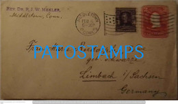 195717 US MIDDLETOWN COVER CANCEL YEAR 1905 CIRCULATED TO GERMANY POSTAL STATIONERY C/ POSTAGE ADDITIONAL NO POSTCARD - Andere & Zonder Classificatie
