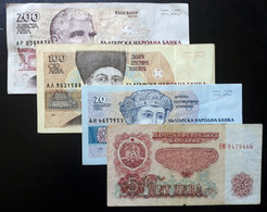 # # # Banknote Lot 4 Banknoten Aus Bulgarien (Bulgaria) # # # - Bulgarie