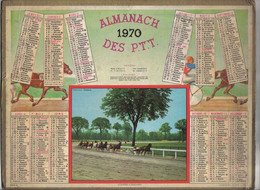 Calendrier Almanach Des P.T.T. 1970  Courses De Chevaux à Enghien - Big : 1961-70