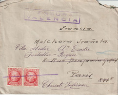 Espagne Lettre 1937 Pour La France Avec Censure - Republikeinse Censuur