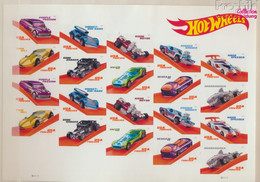 USA 5541-5550 Folienblatt (kompl.Ausg.) Postfrisch 2018 Hot-Wheels-Spielzeugautos (9909627 - Unused Stamps