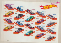 USA 5541-5550 Folienblatt (kompl.Ausg.) Postfrisch 2018 Hot-Wheels-Spielzeugautos (9909629 - Unused Stamps