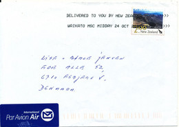 New Zealand Cover Sent Air Mail To Denmark 24-10-2004 Single Franked - Brieven En Documenten