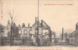 CPA France - La Guerre De 1914 Dans Les Vosges - St Dié - Rue Des Cités Et Rue D'Hellieule Prolongée - Quartier Incendié - Saint Die