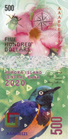 Aurora Islands 500 Dollars 2020 UNC  POLYMER  Emission Privée - Fiktive & Specimen