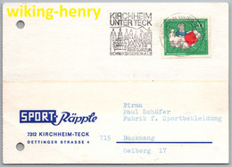 Kirchheim Unter Teck - Firmenkarte 2   Sport Räpple 1967 - Kirchheim