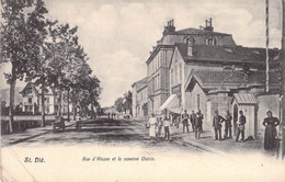 CPA France - Vosges - Saint Dié - Rue D'Alsace Et La Caserne Chérin - Animée - Militaire - Charrette - Saint Die