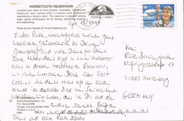 47576. Postal Aerea DENVER (Colorado)  1997.  Vista Horsetooth Reservoir - Liberia