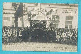 * Waregem - Waereghem (West Vlaanderen) * (Carte Photo - Fotokaart) Hotel De Flandre, Jonge Wacht, Vélo, Animée, TOP - Waregem