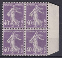 1927 - YVERT N° 236 BLOC De 4 ! ** MNH -  SEMEUSE - Neufs