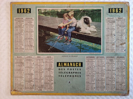 CALENDRIER//ALMANACH Des PTT De 1962 - OBERTHUR - Info Intérieur: NON COMPLET - Grand Format : 1961-70