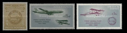 INDIA 1961 50TH ANNIVERSARY OF 1ST OFFICIAL AIRMAIL FLIGHT ALLAHABAD-NAINI COMPLETE SET MNH - Unused Stamps