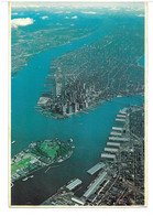 BR1373 Aerial View Of New York City Viaggiata 1982 Verso Roma - Mehransichten, Panoramakarten