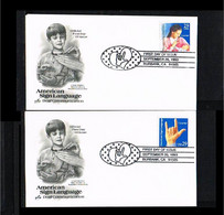 1993 - USA FDC Mi. 2395-96 - Health & Medicine - Handicaps - American Sign Language [P16_290] - 1991-2000