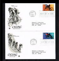 1996 - USA FDC Mi. 2796-97 - Sport - Cycling [P16_322] - 1991-2000