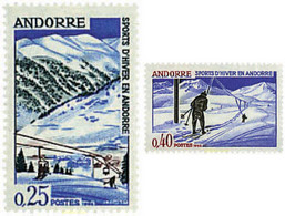 73834 MNH ANDORRA. Admón Francesa 1966 DEPORTES DE INVIERNO - Collections