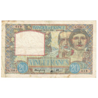 France, 20 Francs, Science Et Travail, 1942, G.7081, TB+, Fayette:12.21, KM:92c - 20 F 1939-1942 ''Science Et Travail''