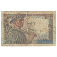 France, 10 Francs, Mineur, 1949, D.168, B, Fayette:8.20, KM:99f - 10 F 1941-1949 ''Mineur''