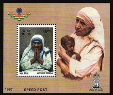 INDIA 1997 MOTHER TERESA INDIPEX 97 MINIATURE SHEET MS MNH - Mère Teresa