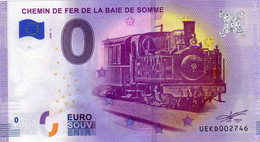 Billet Touristique Souvenir Monnaie De Paris MDP Euro Chemin De Fer De La Baie De Somme - Sonstige & Ohne Zuordnung