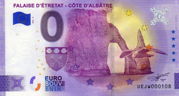 Billet Touristique Souvenir Monnaie De Paris MDP Euro Etretat Falaise - Autres & Non Classés