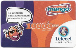 Burundi - Telecel Burundi - Mango, Le Cellulaire, Exp. 01.07.2002, GSM Refill 10.000FBu, Used - Burundi