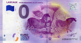 Billet Touristique Souvenir Monnaie De Paris MDP Euro Lascaux Les Chevaux Chinois - Autres & Non Classés