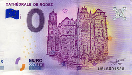Billet Touristique Souvenir Monnaie De Paris MDP Euro Rodez Cathedrale - Andere & Zonder Classificatie