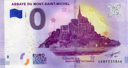 Billet Touristique Souvenir Monnaie De Paris MDP Euro Le Mont St Michel Abbaye - Andere & Zonder Classificatie