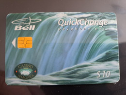 CANADA CHIP CARD  $ 10,00 / QUICK CHANGE / NIAGARA WATERFALLS/ CASINO     USED CARD  **11929** - Canada