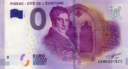 Billet Touristique Souvenir Monnaie De Paris MDP Euro Figeac Cite De L'ecriture - Sonstige & Ohne Zuordnung