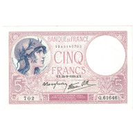 France, 5 Francs, Violet, 1939, Q.61646, NEUF, Fayette:04.07, KM:83 - 5 F 1917-1940 ''Violet''