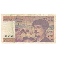 France, 20 Francs, Debussy, 1997, W.058, TB, Fayette:66 Ter.2, KM:151i - 20 F 1980-1997 ''Debussy''