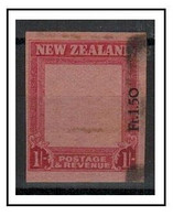 NEW ZEALAND - 1947 1/- IMPERFORATE PLATE PROOF Of Frame And Value Tablet In Red. RARE - Nuovi