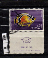 ISRAELE      1962         Pesci 0,06 Usato Con Bandella - Gebraucht (mit Tabs)