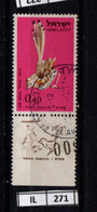 ISRAELE      1963          Uccelli 0,40 Usato Con Bandella - Gebraucht (mit Tabs)