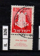 ISRAELE      1965   Stemmi Di Città 0,20 Usato Con Bandella - Oblitérés (avec Tabs)