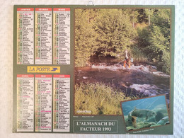 CALENDRIER//ALMANACH Des PTT De 1993 - OBERTHUR - Info Intérieur: Carte Pyrénées Orientales - PERPIGNAN - Grand Format : 1991-00