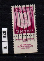 ISRAELE      1965    Stemmi Di Città 0,35 Usato Con Bandella - Used Stamps (with Tabs)