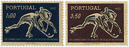 599886 HINGED PORTUGAL 1952 8 CAMPEONATOS DEL MUNDO DE HOCKEY SOBRE PATINES EN OPORTO - Hockey (sur Gazon)