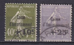 1931 - YVERT N° 275/276 OBLITERES  - COTE = 150 EUR. - SEMEUSE CAISSE D'AMORTISSEMENT - 1927-31 Caisse D'Amortissement