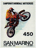 42096 MNH SAN MARINO 1984 CAMPEONATOS DEL MUNDO DE MOTOCROSS - Oblitérés