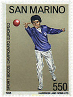 70341 MNH SAN MARINO 1986 CAMPEONATOS DE EUROPA DE PETANCA - Oblitérés