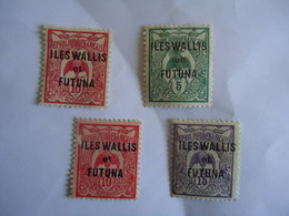 WALLIS AND FUTUNA  MNH  4 STAMPS OVERPRINT  BIRD BIRDS - Other & Unclassified