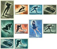 238071 HINGED SAN MARINO 1955 7 JUEGOS OLIMPICOS INVIERNO CORTINA D AMPEZZO 1956 - Oblitérés