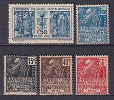 1930 - SERIE EXPO 1931 - YVERT N° 270/274 * MLH - COTE = 66 EUR. - - Neufs