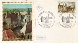 FRANCE. L'abbaye Saint-Fortuné De Charlieu (Loire)    FDC 1972 Charlieu Loire - Abbazie E Monasteri