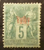 VATHY 1893, Type SAGE Surchargé Yvert No 1, 5 C Vert Neuf * MH ,  TB - Ongebruikt